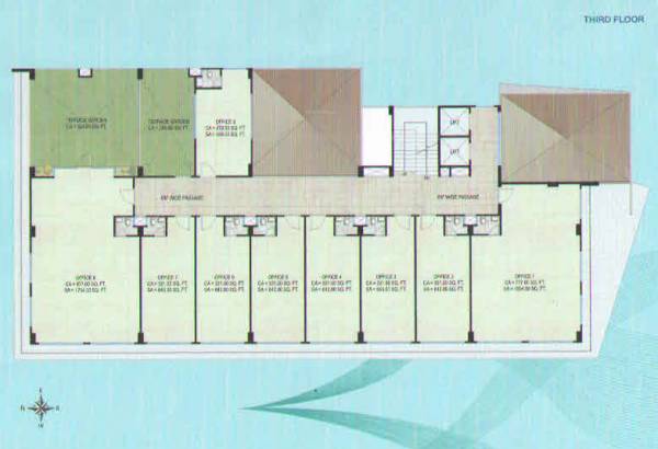 Blue Ski Commerce Square Cluster Plan for 3rd Floor blue-ski-commerce-square Blue Ski Commerce Square Cluster Plan for 3rd Floor