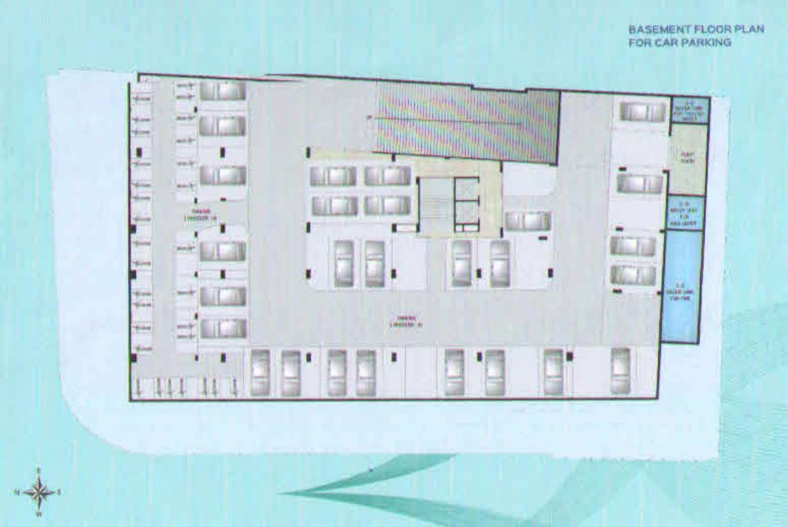  blue ski commerce square Blue Ski Commerce Square Cluster Plan for Basement Floor