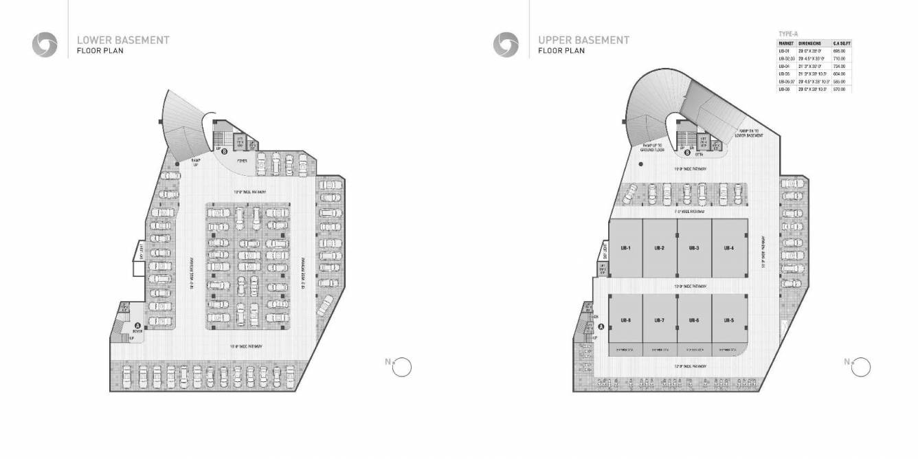  business centre Wing A Cluster Plan for Upper And Lower Floor
