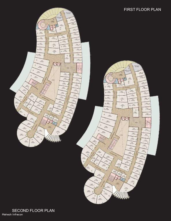  crescent mall and heights Crescent Mall And Heights Cluster Plan from 1st to 2nd Floor