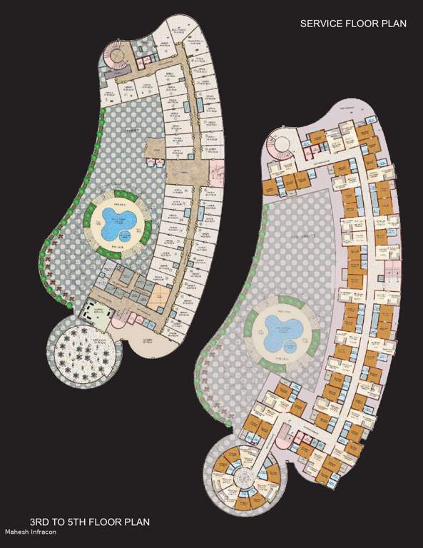  crescent mall and heights Crescent Mall And Heights Cluster Plan from 3rd to 5th Floor