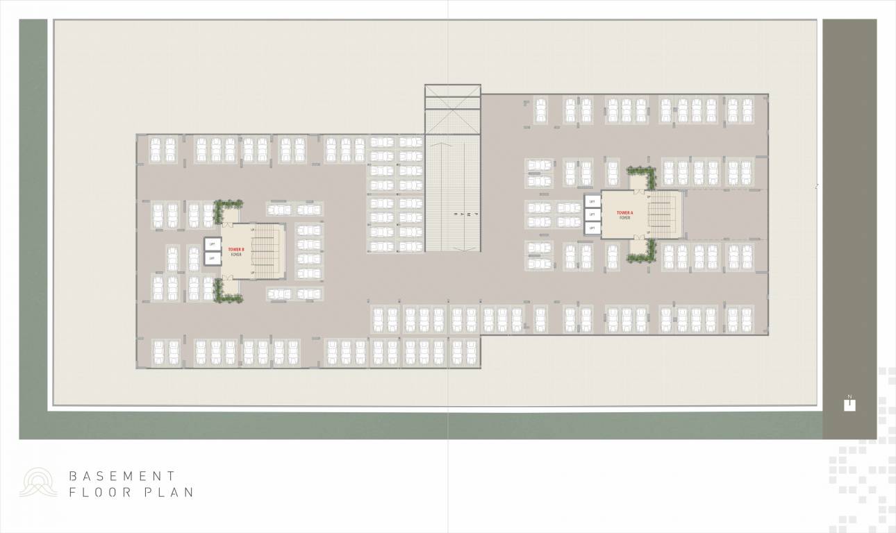  greenwoods abode Tower A And B Cluster Plan for Basement Floor