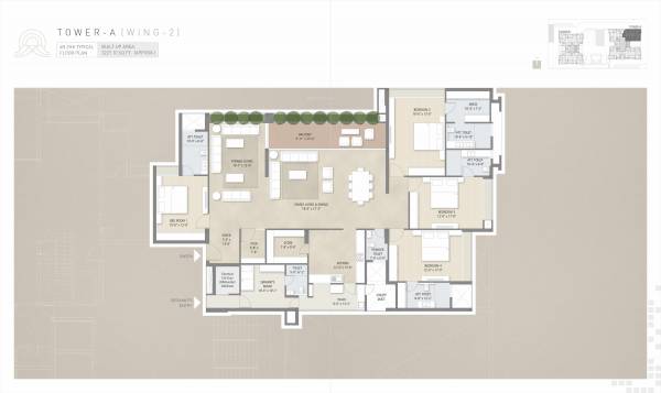  greenwoods-abode Tower A Wing 2 Cluster Plan from 1st to 12th Floor