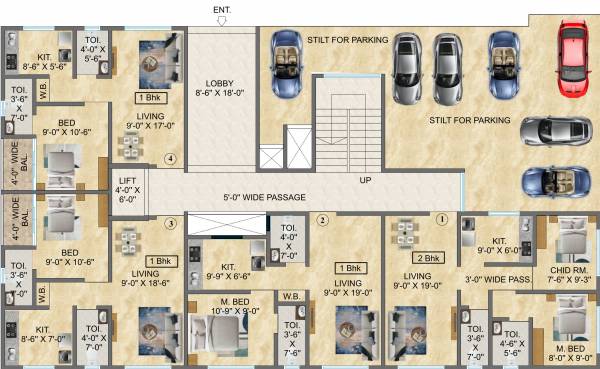  riddhi-siddhi-complex Building No 5 Cluster Plan For Ground Floor