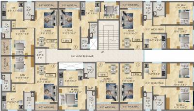  riddhi-siddhi-complex Building No 5 Cluster Plan For Typical Floor Plan