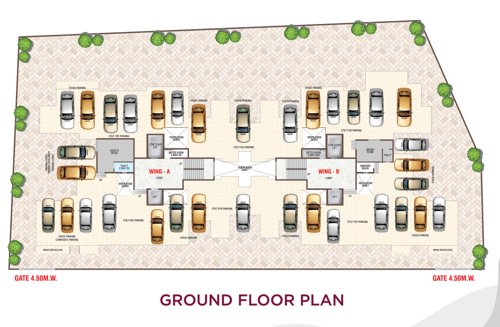  orchid-castle Orchid Castle Wing A and B Cluster Plan