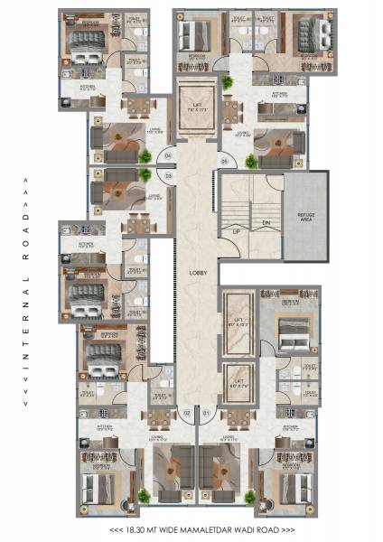  pratap-liberty-one Pratap Liberty One Typical Floor Cluster Plan