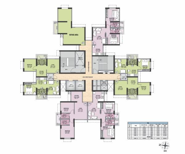  unicorn T6B Cluster Plan from 8th to 28th Floor
