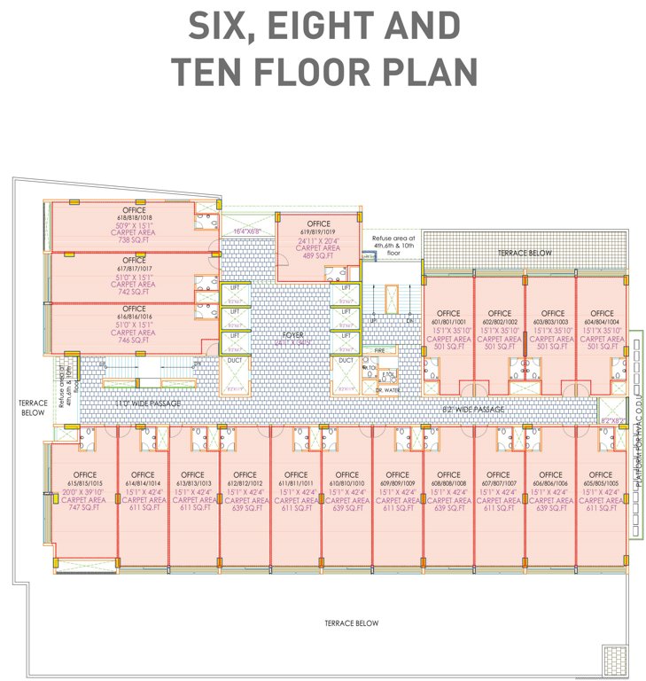  anam 2 1 Cluster Plan For 6th, 8th, 10th Floor 