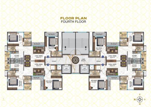  surbhi-sangeeta-chsl Surbhi Sangeeta CHS Ltd Cluster Plan for 4th Floor