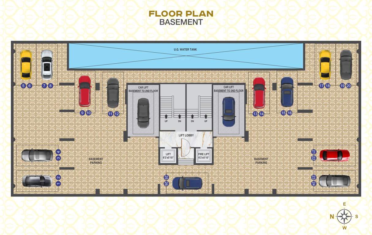  surbhi sangeeta chsl Surbhi Sangeeta CHS Ltd Cluster Plan for Basement Floor