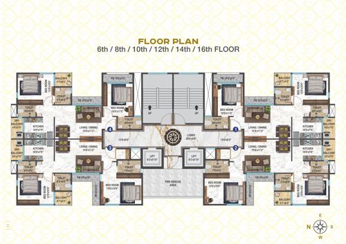  surbhi-sangeeta-chsl Surbhi Sangeeta CHS Ltd Cluster Plan for Even Floor