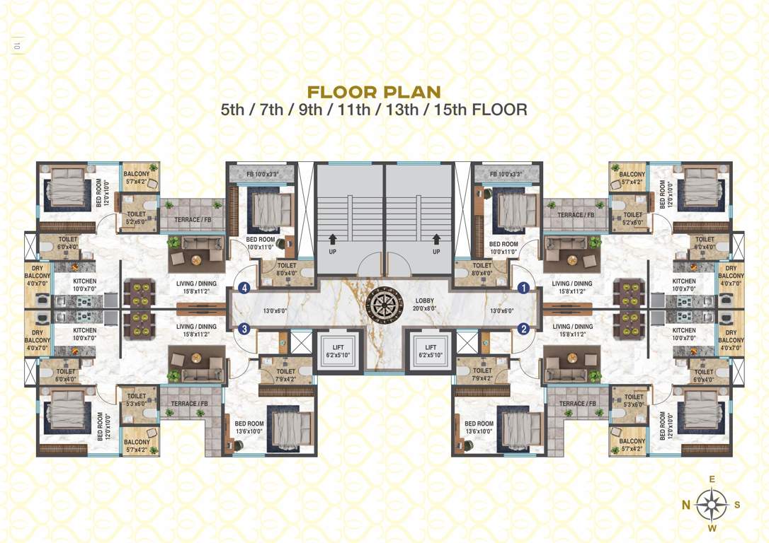  surbhi sangeeta chsl Surbhi Sangeeta CHS Ltd Cluster Plan for Odd Floor