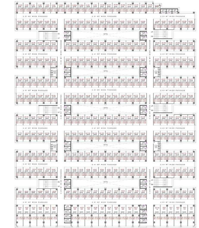  united textile market United Textile Market Cluster Plan for Typical Floor