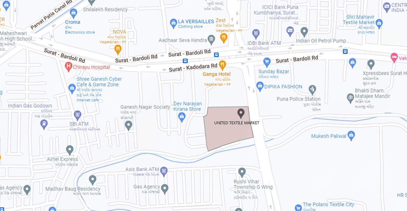  united textile market Location Plan