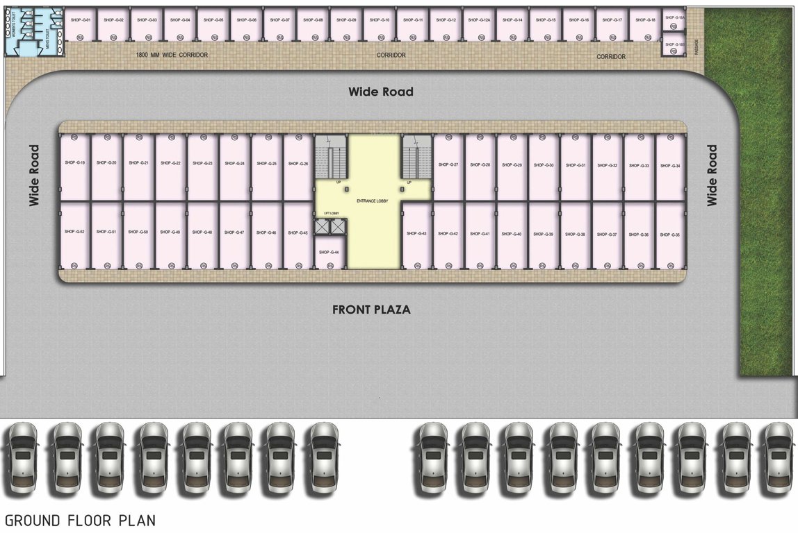  royalgolf plaza The Hemisphere Royalgolf Plaza Cluster Plan for ground Floor