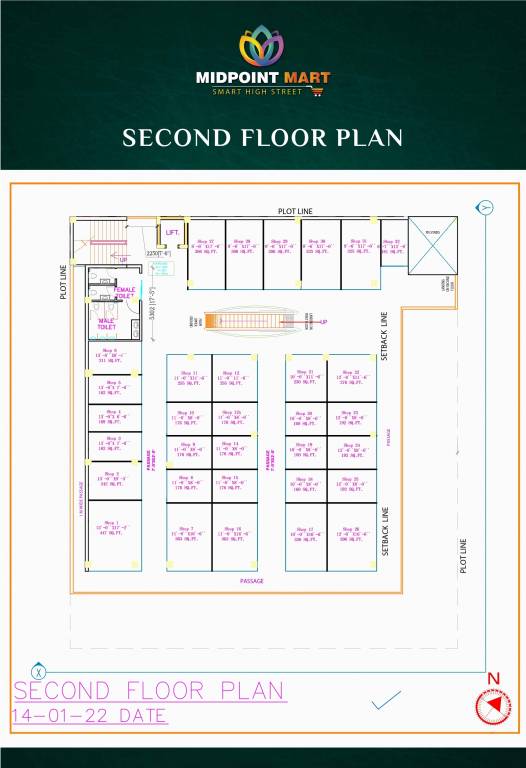 mid point mart Mid Point Mart Cluster Plan for 2nd Floor