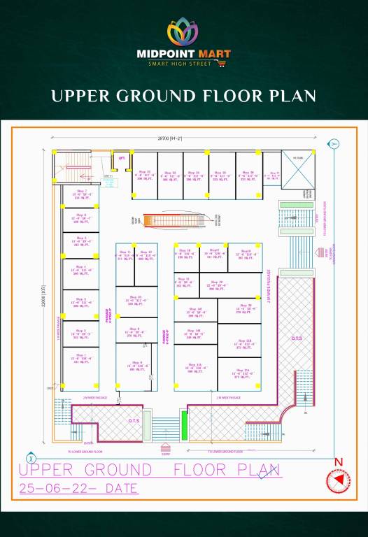 mid point mart Mid Point Mart Cluster Plan for ground Floor