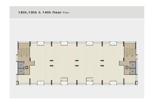  west-gate-business-bay-block-a West Gate Business Bay Block A Cluster Plan from 12th to 14th Floor