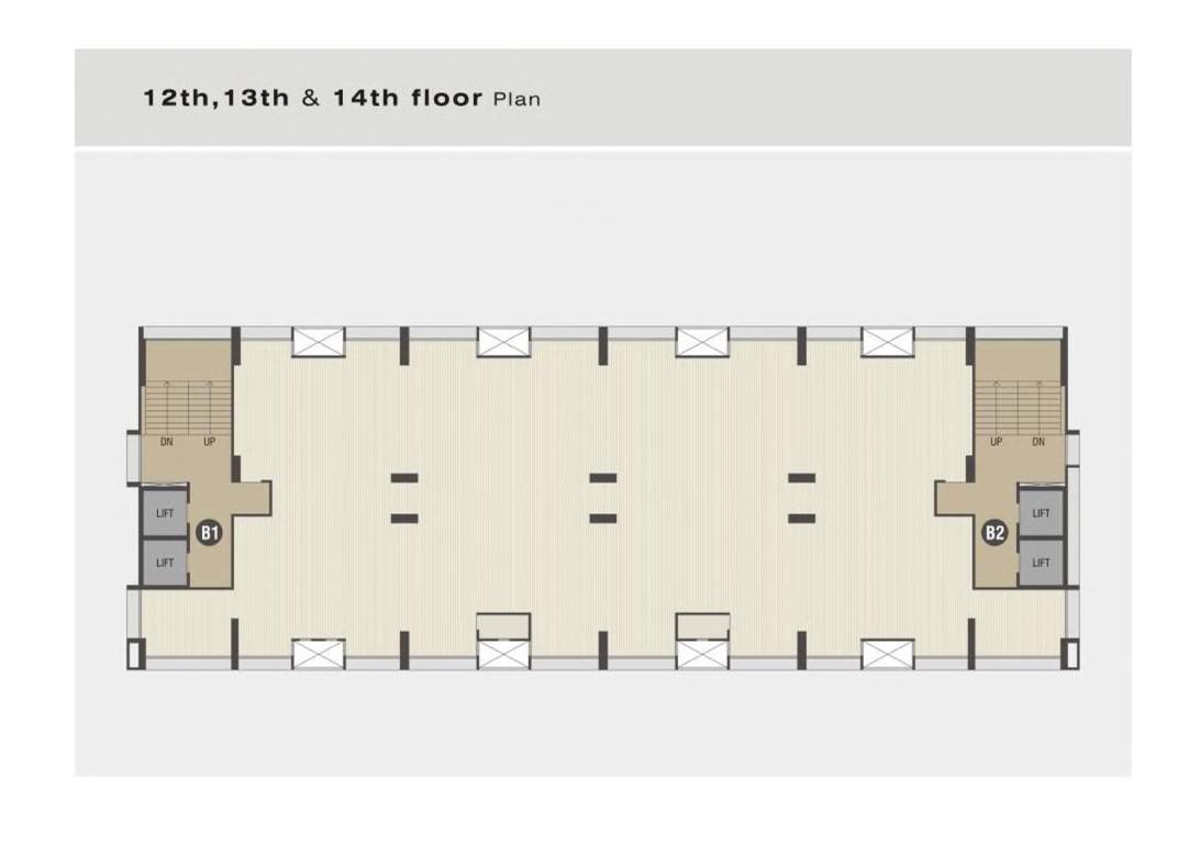  west gate business bay block a West Gate Business Bay Block A Cluster Plan from 12th to 14th Floor