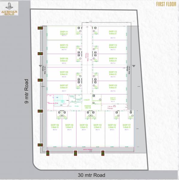  akshar-gold Building A(17) Cluster Plan For 1st Floor