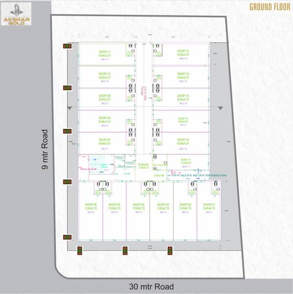  akshar-gold Building A(17) Cluster Plan For Ground Floor