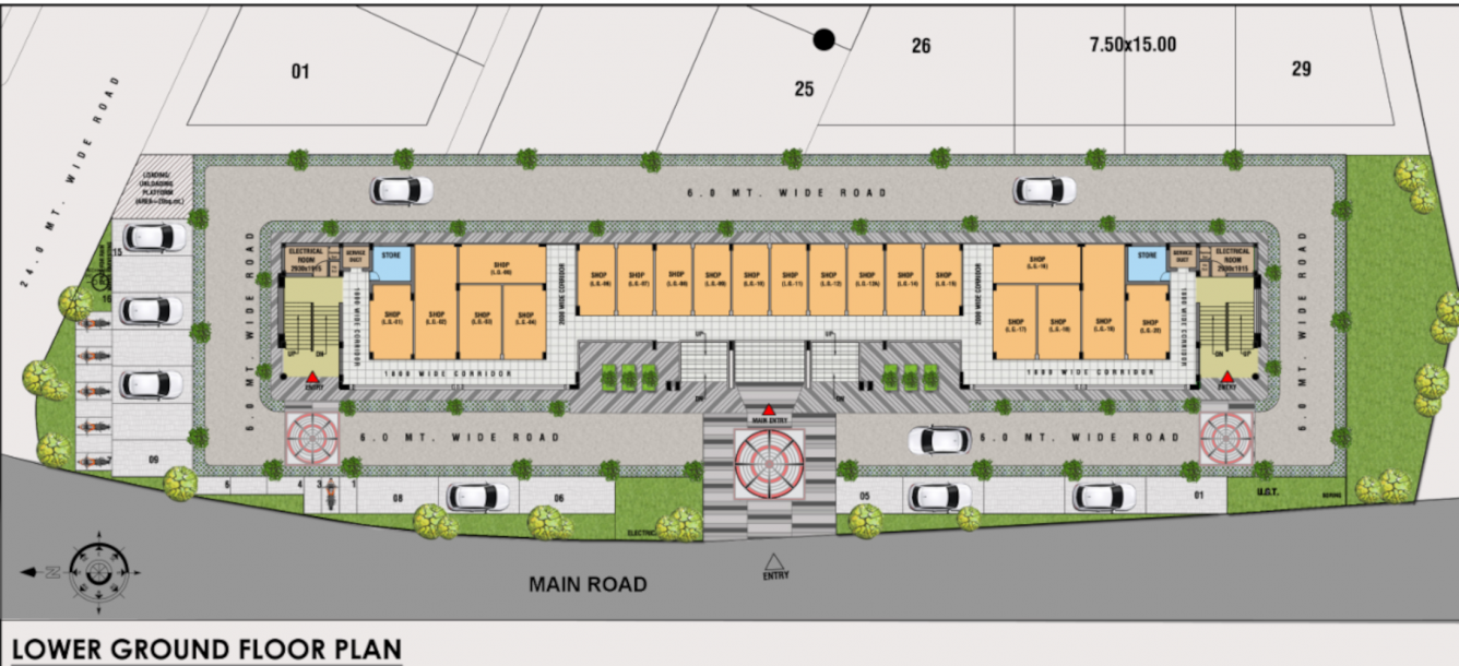  shaurya arcade Shaurya Arcade Cluster Plan for ground Floor