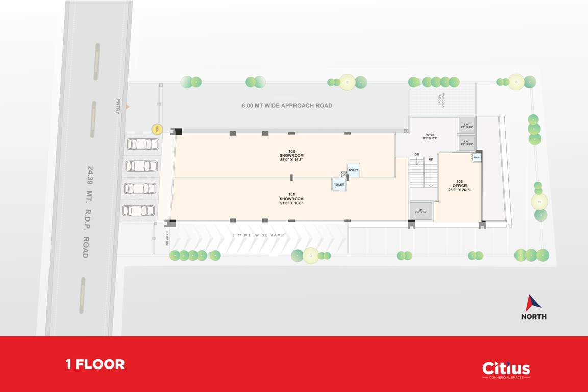  citius commercial spaces Citius Commercial Spaces Cluster Plan for 1st Floor