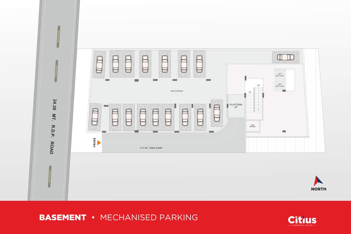  citius commercial spaces Citius Commercial Spaces Cluster Plan for Basement Floor