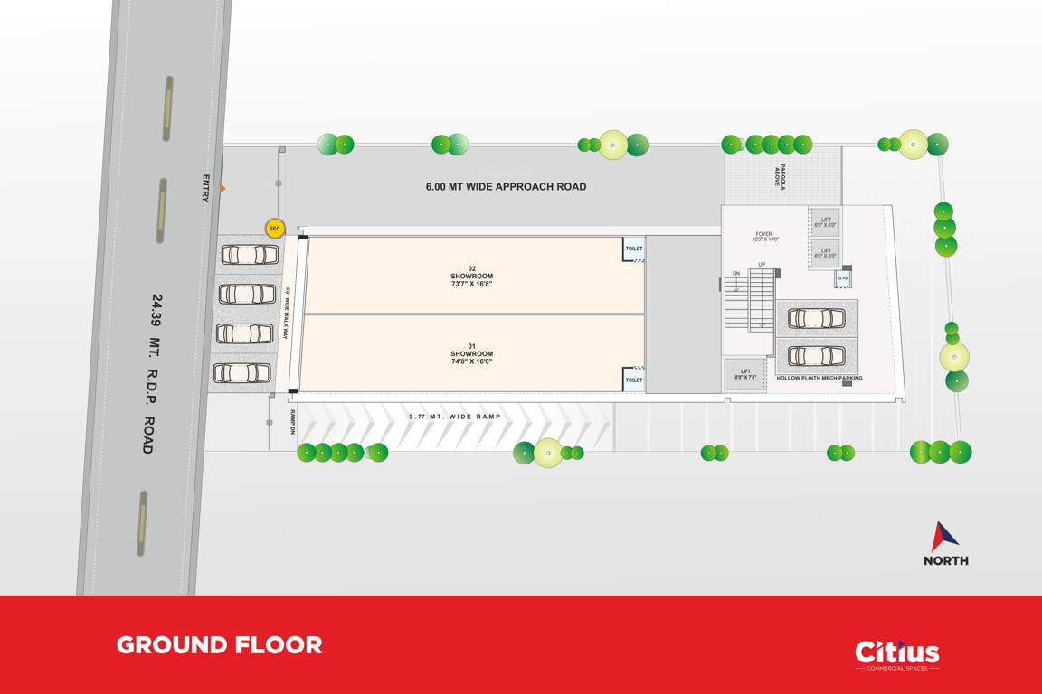  citius commercial spaces Citius Commercial Spaces Cluster Plan for ground Floor