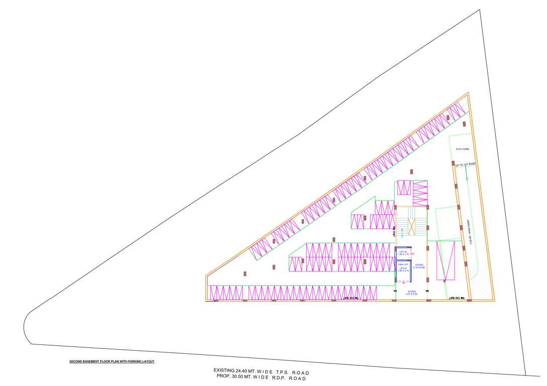  aryaa business center Aryaa Business Center Cluster Plan for 2nd Basement