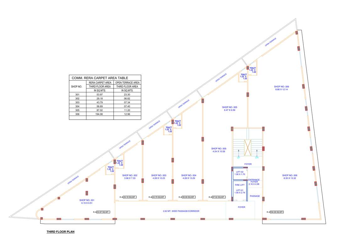  aryaa business center Aryaa Business Center Cluster Plan for 3rd Floor