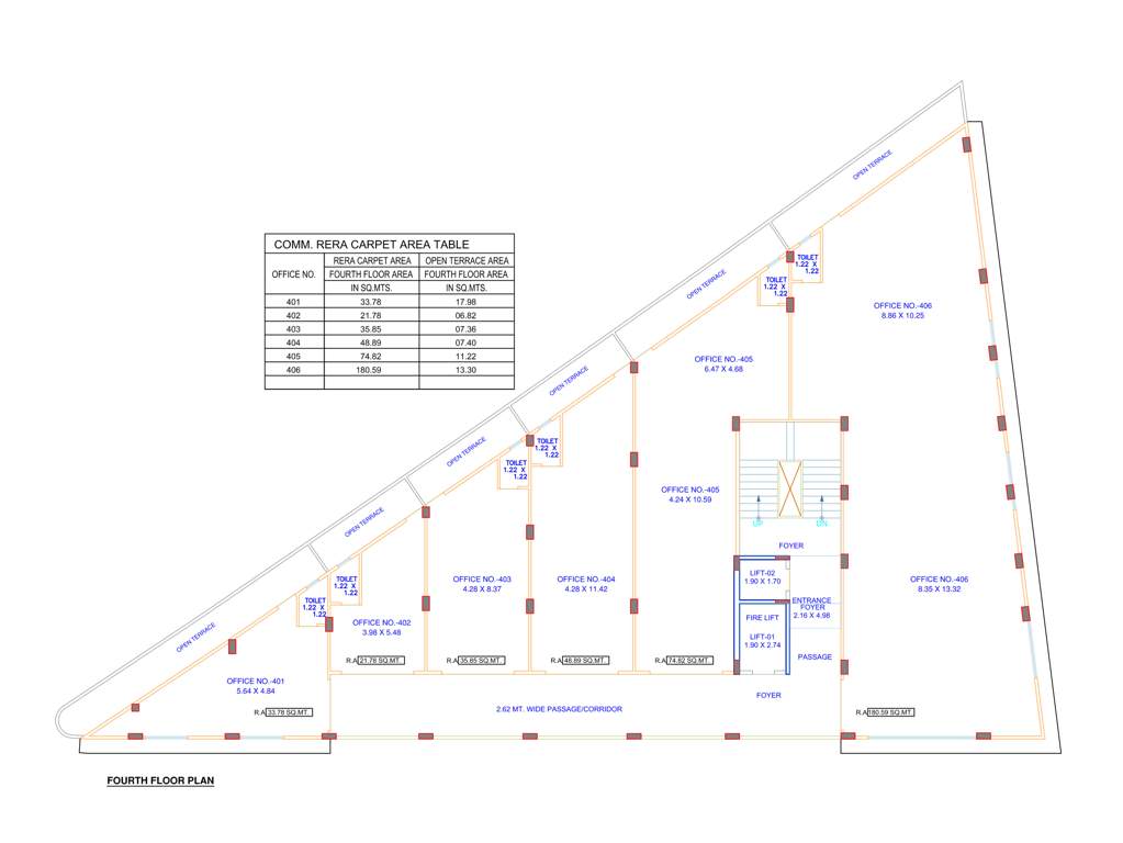  aryaa business center Aryaa Business Center Cluster Plan for 4th Floor