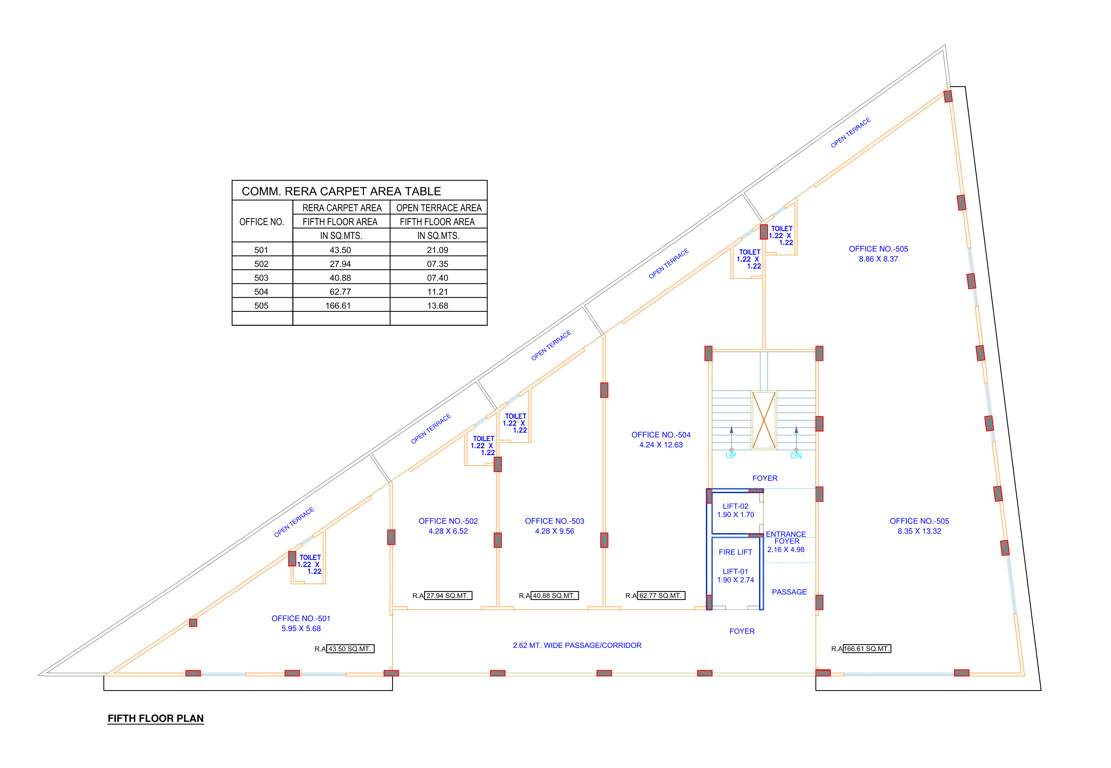  aryaa business center Aryaa Business Center Cluster Plan for 5th Floor