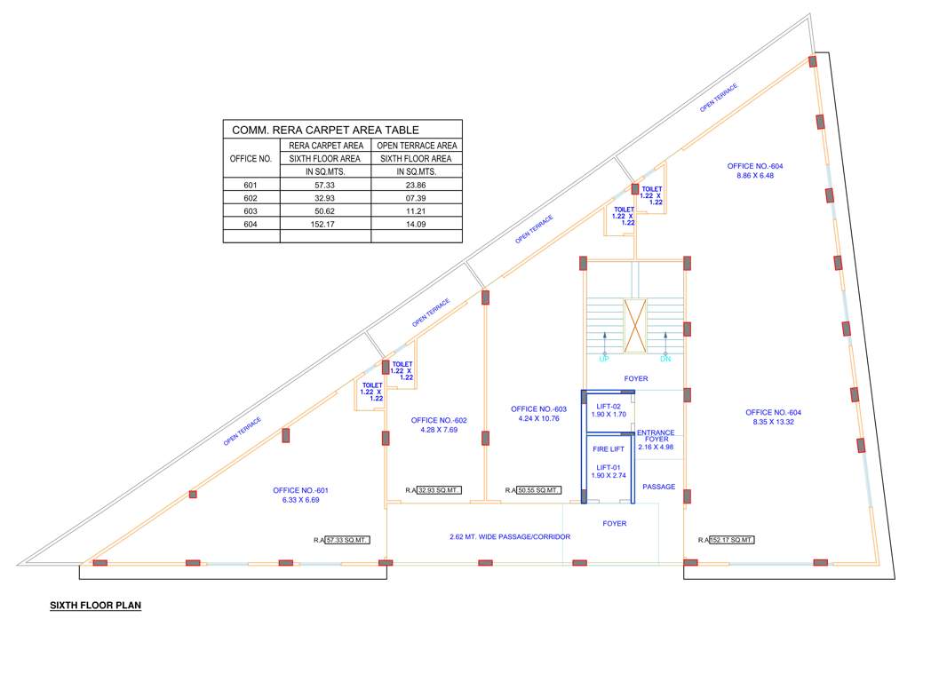  aryaa business center Aryaa Business Center Cluster Plan for 6th Floor