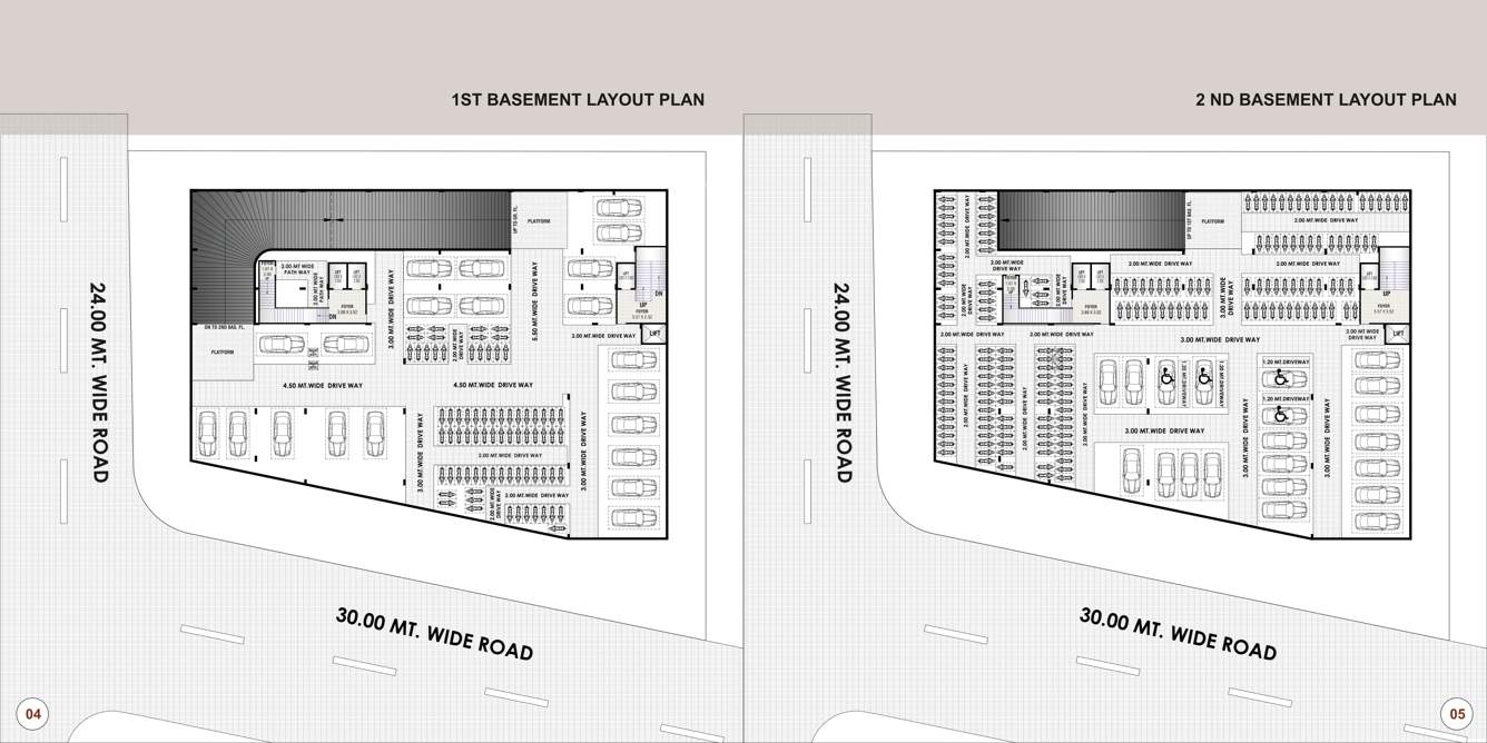  natraj empire Natraj Empire Cluster Plan from 1st to 2nd Basement 