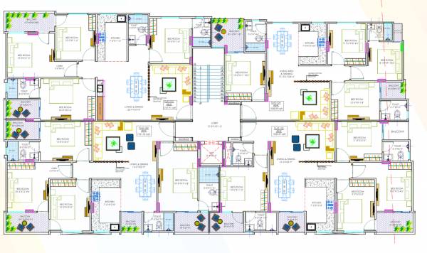  heights-17 Heights 17 Cluster Plan For Typical Floor Plan
