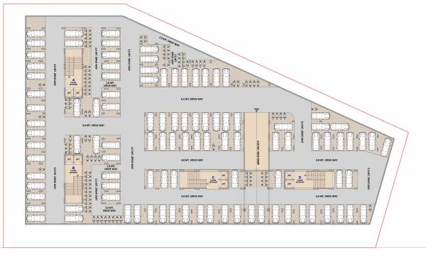  crystal Block A, B, C & D Cluster Plan For Basement