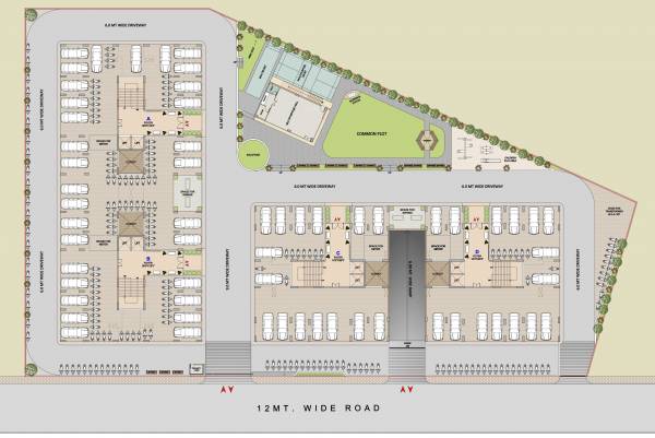  crystal Block A, B, C & D Cluster Plan For Ground Floor
