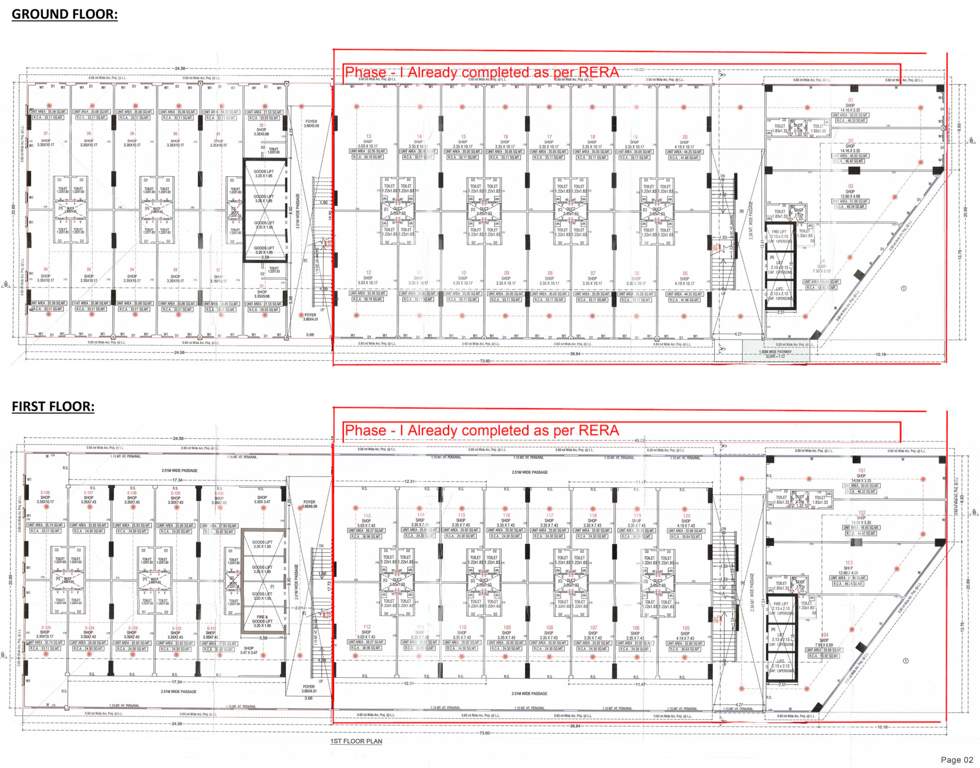  commercial complex phase ii Phase II Cluster Plan from ground to 1st Floor