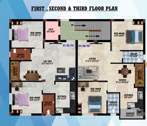  sky-garden Sky Garden Cluster Plan from 1st to 3rd Floor
