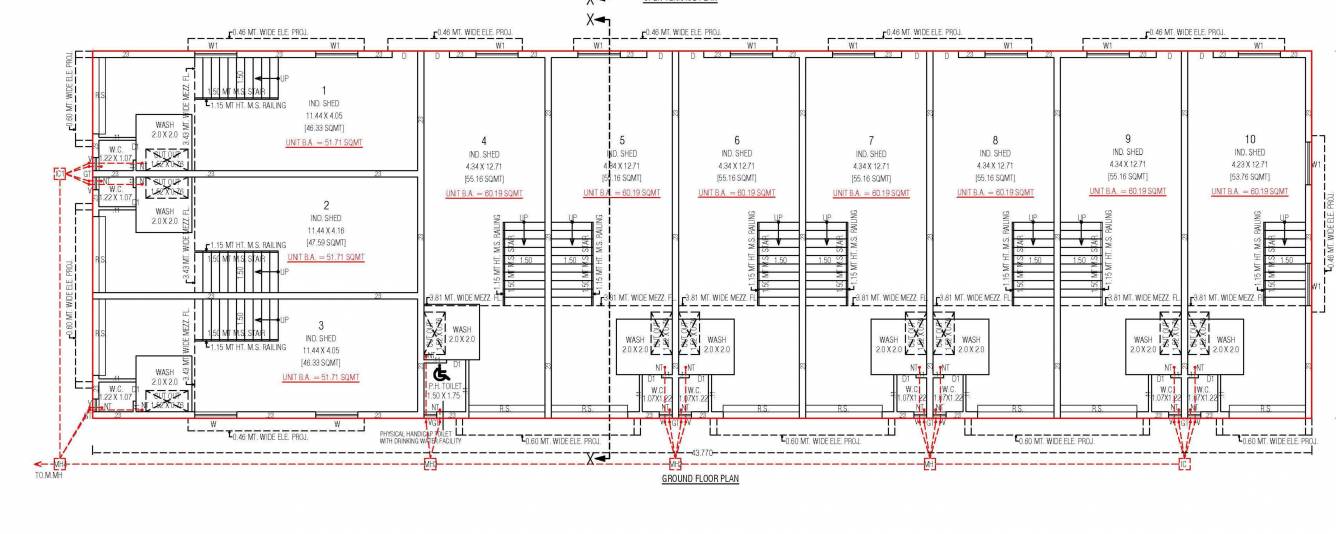  estate Block A Cluster Plan for ground Floor