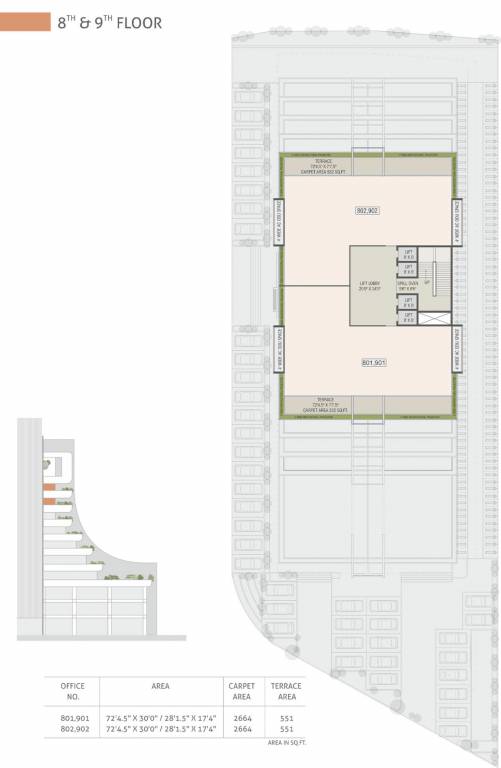 allure Commercial Cluster Plan From 8th To 9th Floor