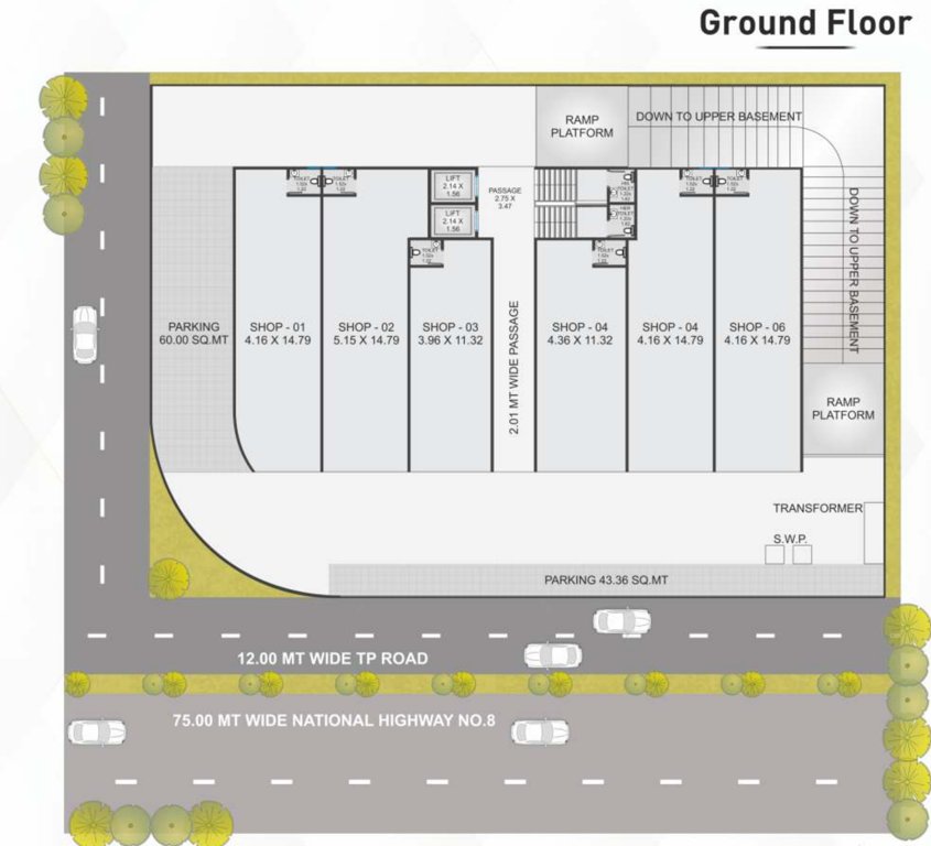 bliss empire Tower A Cluster PlanFor Ground Floor