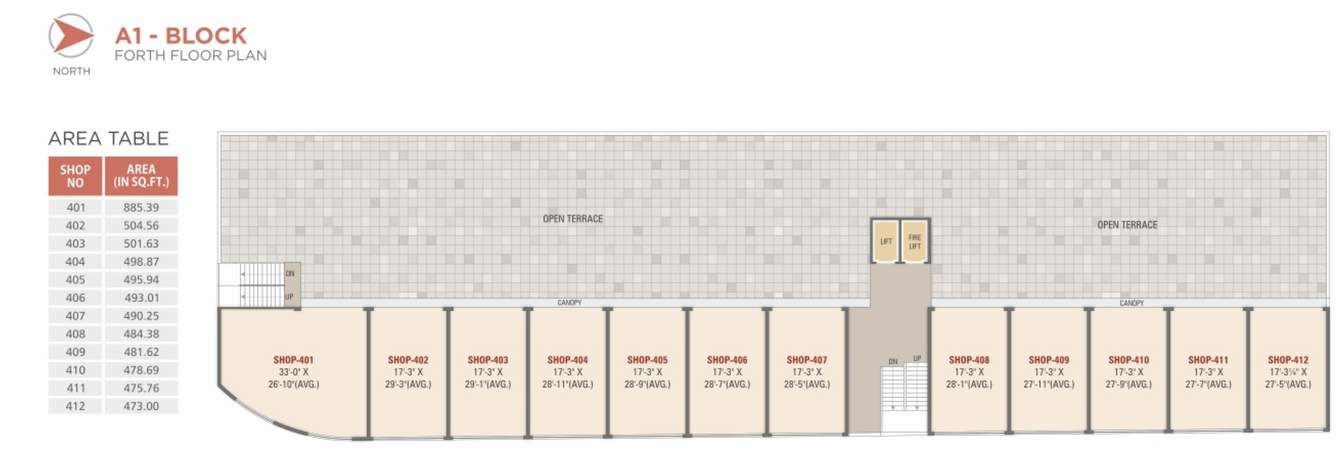 mahatma gandhi fruit market A1 Cluster Plan For 4th Floor