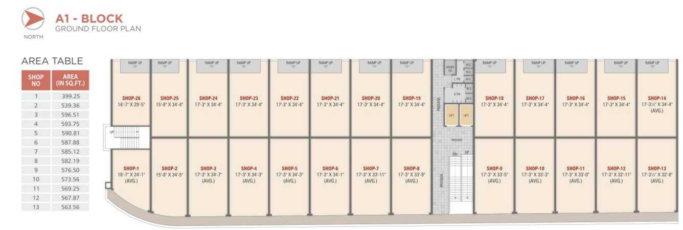 mahatma gandhi fruit market A1 Cluster Plan For Ground Floor