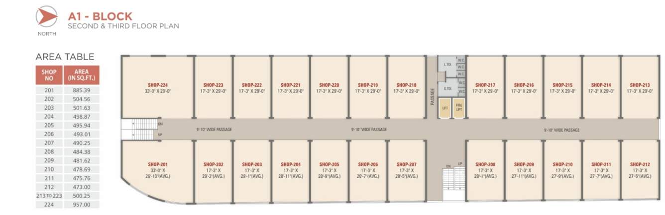 mahatma gandhi fruit market A1 Cluster Plan From 2nd To 3rd Floor