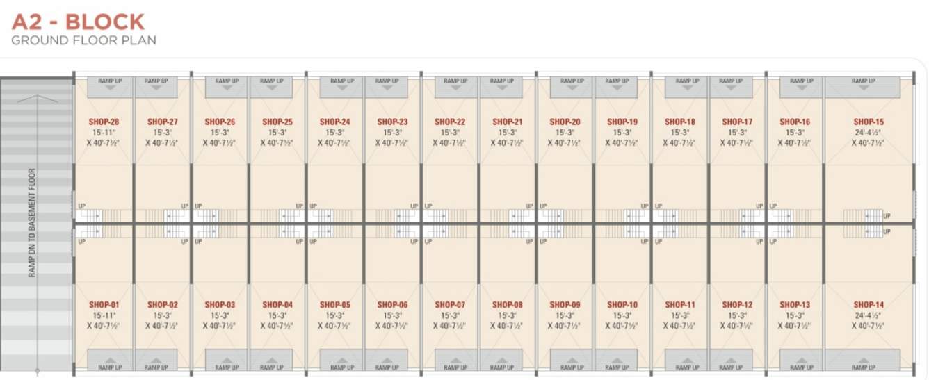 mahatma gandhi fruit market A2 Cluster Plan For Ground Floor