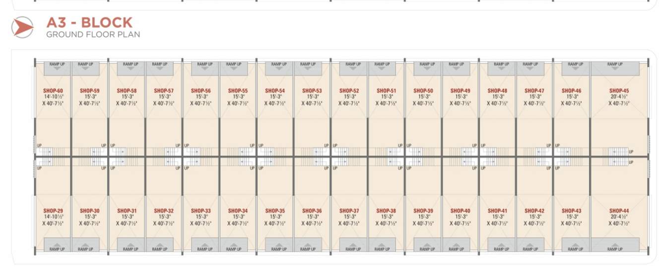 mahatma gandhi fruit market A3 Cluster Plan For Ground Floor