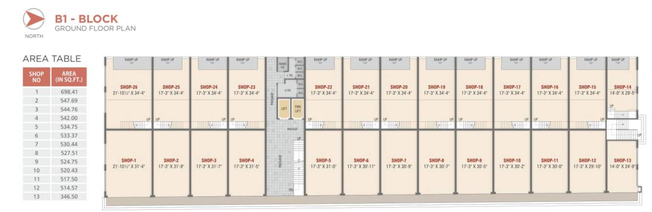 mahatma gandhi fruit market B1 Cluster Plan For Ground Floor